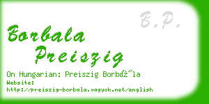 borbala preiszig business card